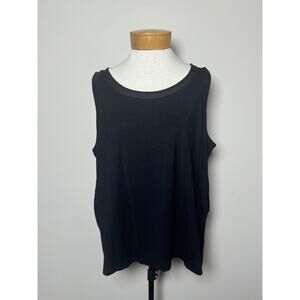 Talbots Woman Plus Size 3XP Black Sleeveless Tank Top Shell NWOT Petite Basic